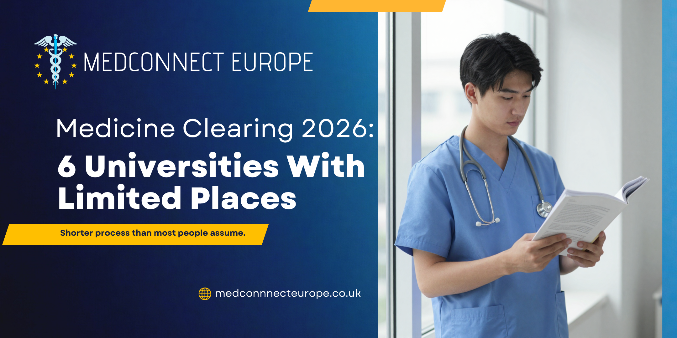 Medicine Clearing 2026 map showing European medical universities with limited places